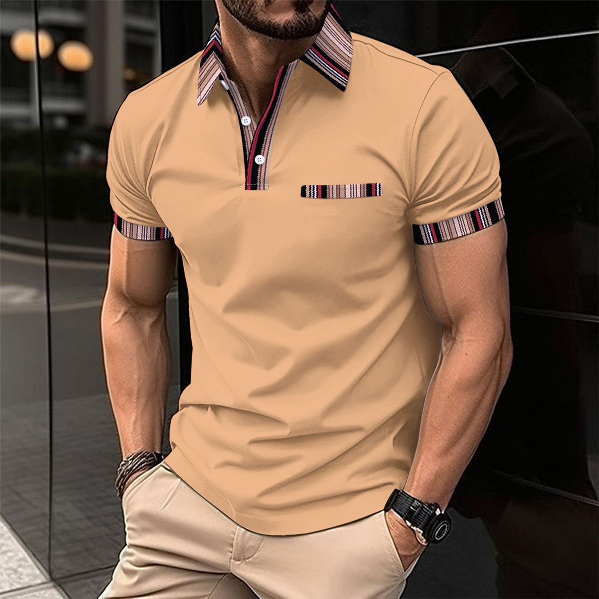 New Summer Fashion Button Polo Summer 3d Printed White Golf Short Sleeve Polo Business Casual Polo Streetwear Men Polo Shirt_viptrois.com