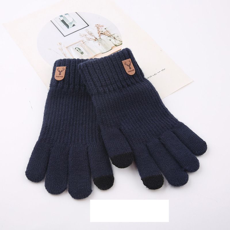 Sports Gloves Skiing Cycling Motorcycle Hiking Touch Screen Gloves Touch Screen Gloves Men's Thick Warm Wool Knit Gloves_viptrois.com