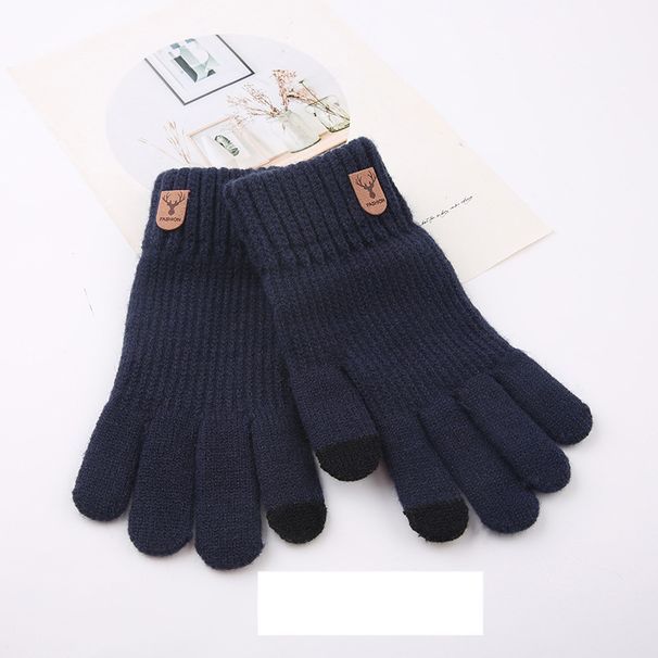 Sports Gloves Skiing Cycling Motorcycle Hiking Touch Screen Gloves Touch Screen Gloves Men's Thick Warm Wool Knit Gloves_viptrois.com