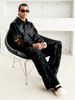 Men's Clothing High Street Shaped Pleated Washed Jeans RO Style Wide Leg Trousers_viptrois.com