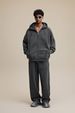 Men’s Vintage Heavy-Washed Fleece Tracksuit – Retro Zipper Hoodie & Straight-Leg Pants 2-Piece Outfit, Winter Warm Casual Streetwear_viptrois.com