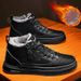 Winter Fleece 2025.1 Men's High-top Shoes, Men's Leather Shoes, Warm Cotton Shoes_viptrois.com