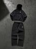New American Retro Washed Long Sleeved Hooded Shirt Loose Casual Trousers Fashionable Japanese Sweater Suit_viptrois.com
