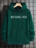 Men's Autumn And Winter Casual Fashion Loose Hooded Sweatshirt Angel Letter Print Warm Long Sleeved Pullover_viptrois.com