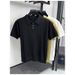 Men's Summer Cool Hollow Out Design Polo Shirt Luxury Style Elegant Retro Short Sleeve T-Shirt For Casual Wear_viptrois.com