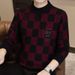 2025 Classic Men's Thick Knitted Shirt Autumn New Collection Round Neck Long Sleeve Heavy Duty Jacquard Men's Bottom Shirt Fashion_viptrois.com