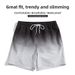 Men's 3D Gradient Color Surfing Swim Trunks Adult Flat Front Casual Beach Shorts Trendy Vacation Sports_viptrois.com