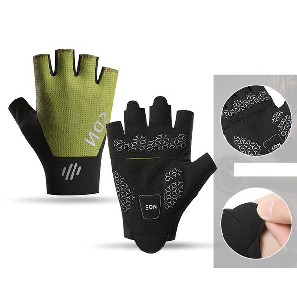 Men's Cycling Gloves Ice Silk Sun Protection Breathable Mesh Bicycle Elastic Non Slip Long Finger Fitness Gloves Touch Screen_viptrois.com