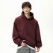 Nordmann 380g Heavyweight Basic Patchwork Autumn Short Boxy Trendy Loose Solid Color American Style Hoodie_viptrois.com