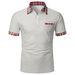 Unbeatable Quality Summer New Men's Short Sleeved Checkered Button Pocket Polo Shirt_viptrois.com