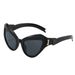 Cat Eye Sunglasses For Women – Large UV400 Frame, Gradient Color Lenses, Wrap-Around Design For Cycling & Fashion_viptrois.com