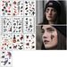 A whole set of Halloween tattoo stickers Scary scar tattoos face stickers_viptrois.com