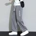 Men's Summer Ice Silk Casual Pants - Slim Fit, Breathable, Lightweight, Elastic Waistband, Comfortable For Daily Wear & Sports_viptrois.com