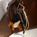 Playful Mini Horse Bag Charm – Stylish PU Leather Keychain With Tassels (Brown, Boho Chic Accessory)_viptrois.com