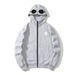 Men's Clothing New American Street Style, Loose Fit, Versatile, Trendy, US Letter Print Glasses, Hat, Zip-up Hoodie_viptrois.com