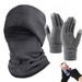 Sports Face Masks Three Piece Set Of Autumn Winter Proof Warm Headgear Motorcycle Riding Mask Sports Polar Fleece Neck Protection Touch Screen Gloves_viptrois.com