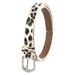 Versatile Alloy Tiger Skin And Leopard Print Belt, Sexy Unisex Belt, Fashionable And Simple Women's Automatic Buckle Belt_viptrois.com