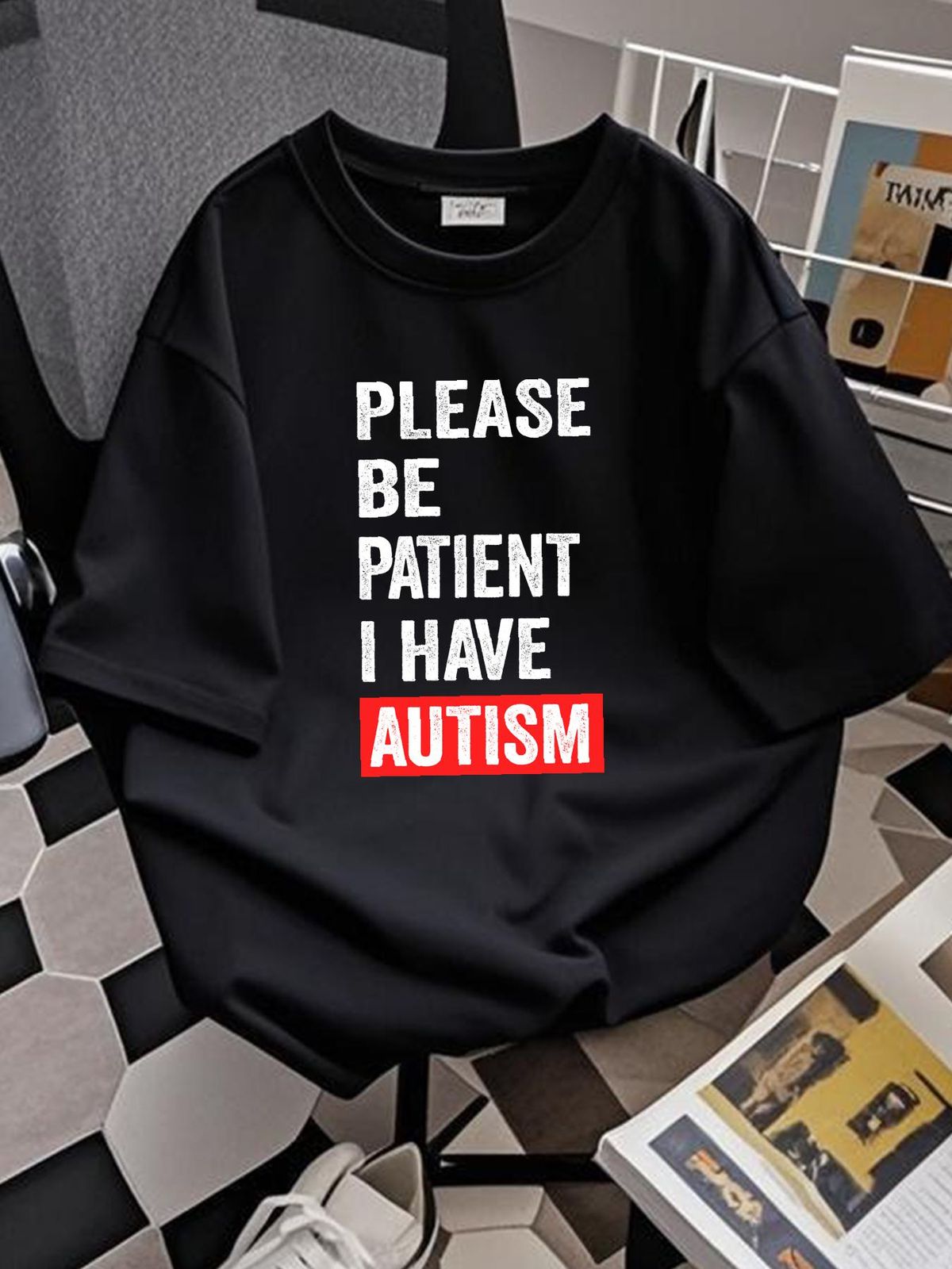 Please Be Patient I Have Autism Collaboration Backpack Large Capacity Cute Foldable 3d Printing Stretched Graphic Fashion Streetwear Versatile_viptrois.com