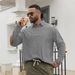 Men's Clothing Spring And Autumn Long Sleeved Lapel Polo Shirt Sweater T Shirt Bottom_viptrois.com