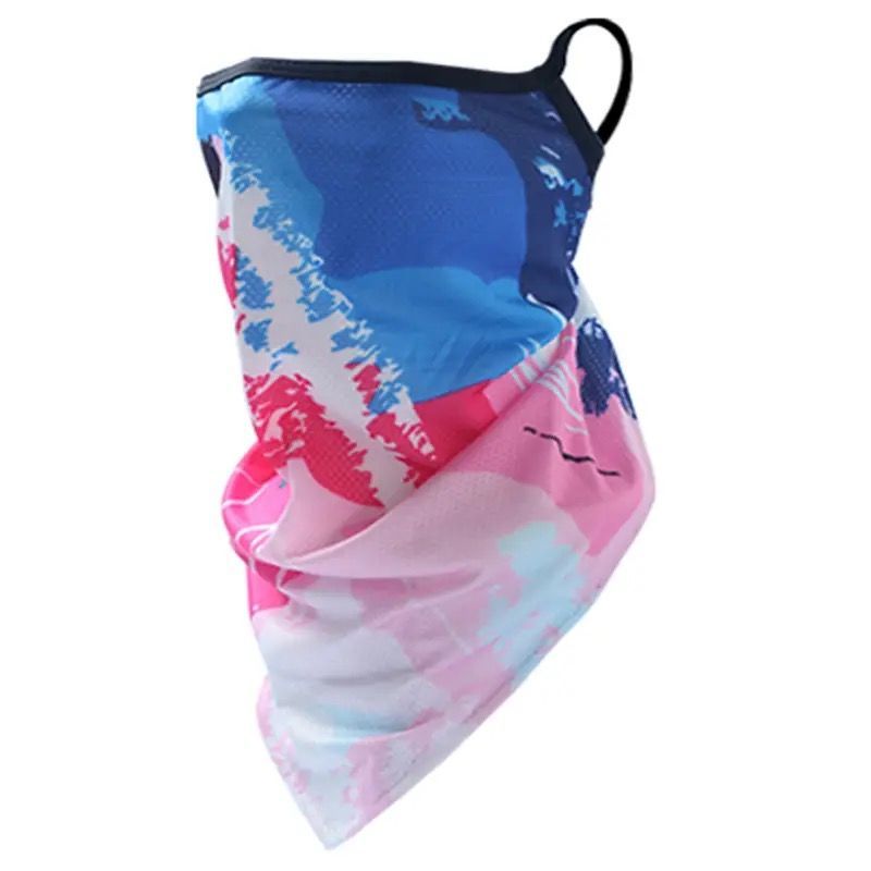 Cycling Face Mask Running Sun Protection UV Breathable Ear Hanging Triangle Scarf Unisex Mouth Nose Dustproof Neck Cover_viptrois.com