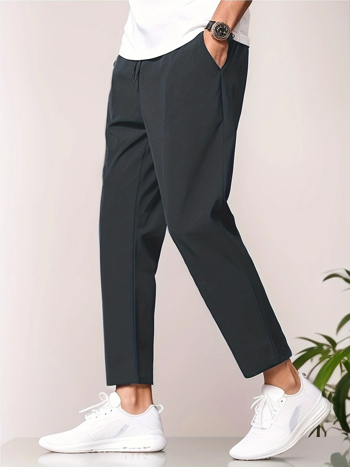 Men's Clothing Autumn Casual Slim Fit Nine Point Pants_viptrois.com