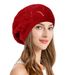 Autumn Winter New Leaf Flower Versatile Internet Celebrity Beret Hollow Fashion Artist Hat For Women_viptrois.com