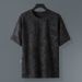 Men's Clothing Jacquard Trendy All Match Tops Short Sleeved T Shirts_viptrois.com