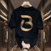Men's Clothing Heavy Cotton High End Short Sleeved T Shirt Men's Trendy Brand Loose Cotton Summer Boys Half Sleeved Large Size Tops T Shirt_viptrois.com