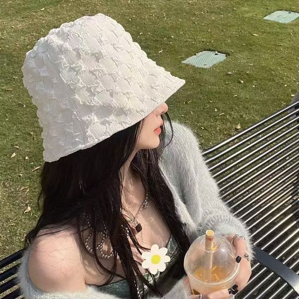 New Arrivals Spring Summer Thin Lace Bucket Hat Women Lady Wide Brim Fordable Panama Sun Cap Outdoor Beach Tour Fisherman Caps_viptrois.com