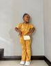 Mother & Kids New Style Children's Outfit Inspired By Instagram Trend - Girls' Set In Velvet Short-sleeved Design_viptrois.com
