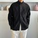Korean Version Diamond Weave, Niche High-end Style Cardigan, Thickened Knitted Sweater, Semi-high-neck Green Sweater For Men_viptrois.com