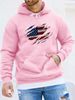 Men's Autumn And Winter Casual Fashionable Loose Hooded Sweatshirt With American Flag Pattern Printed Warm Long Sleeved Pullover_viptrois.com