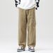 Spring And Autumn American Trendy Straight Loose Wide-Leg Cargo Style Casual Plus Size Multi-Pocket Long Work Pants_viptrois.com