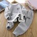 Boys' Spring Outfit Trendy Two-Piece Hoodie And Pants Set - Soft Fabric, Stylish Letter Print, Unisex Casual Wear_viptrois.com