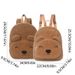 Feihong Cross Border Bear Backpack Corduroy Primary School Student Backpack Fashion Casual Backpack Cute Cartoon Plush Bag_viptrois.com