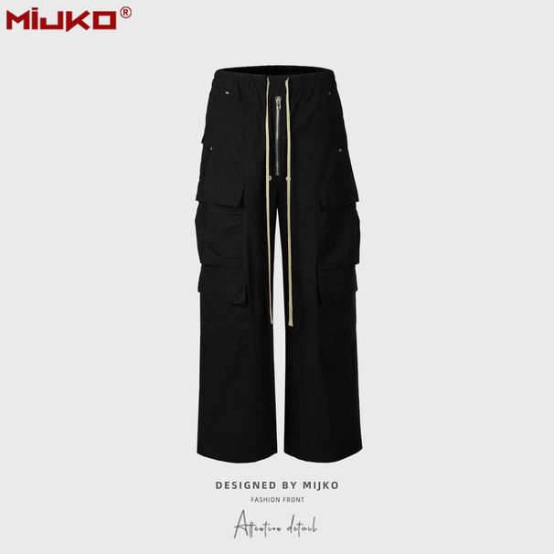 Men's and women's urban RO style GethBela wide-leg overalls, functional men's and women's casual trousers, trendy_viptrois.com