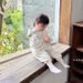 Baby Cotton Soft Oblique Zipper Hooded Long Sleeved Sweater Jumpsuit Korean Version Of The Baby Jumpsuit_viptrois.com
