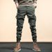 Retro Heavyweight Multi Pocket Overalls Men's Trendy Loose Straight Drawstring Pants Wide Leg Cross Border Casual Pants_viptrois.com