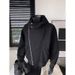 Korean Heavy Air Layer Cardigan Hooded Sweatshirt Men's Casual Sports Style Simple Versatile High-end Feel Jacket Top_viptrois.com
