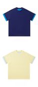 Cotton Two-tone Round-neck Short-sleeve T-, Unisex, Summer Street Fashion Personalized Rainbow_viptrois.com