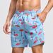 Men's Flamingo Swimming Trunks Men's Vacation Hot Spring Casual Beach Pants Men's Loose Surfing Shorts_viptrois.com