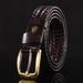 Leather belt Men men's leather belt hand-woven casual all simple stylish trouser belt all fashion_viptrois.com