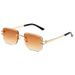 Unisex Frameless Cut-Edge Sunglasses – UV400 Metal Square Shades With Gradient Lenses (8 Colors)_viptrois.com