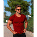 Men's Breathable V-Neck T-Shirt – Summer Athletic Fit, Quick-Dry Casual Short Sleeve Tee For Sports & Everyday Wear_viptrois.com