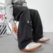 Men's Clothing Ripped Plaid Washed Jeans Spring New Style Trendy Trousers Loose Straight Casual Trousers_viptrois.com