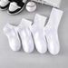 Middle Tube Socks For Men And Women For Spring, Summer And Autumn Thick Thread Deodorizing, Sweat Absorbing Breathable High Elastic Sports Socks_viptrois.com