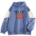 American Style Color Block Sweatshirt For Men, Loose Fit, Niche Monster Print Pullover, Cool And Stylish Outerwear_viptrois.com