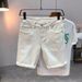 Men's Clothing Denim Shorts Trend Slim Fit Mid Length Pants Stretch Shorts_viptrois.com