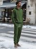 Men's Clothing Solid Color Hooded Pullover Loose Men And Women Brand Sweatshirt Versatile Couple Tops_viptrois.com