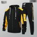 Youth Sportswear Set - Hooded Jacket & Pants, Lightweight Polyester Blend For Men & Teens (Multiple Colors & Sizes)_viptrois.com